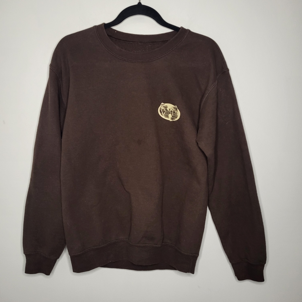 Wu Tang Clan Vintage Classic Hip Hop Rap Brown Crew Neck Sweatshirt Mens Sz Sm